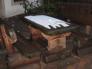 Blick vom Pfaffenstein auf den Papststein